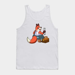 Fox as Mechatronics engineer with Tool box Tank Top